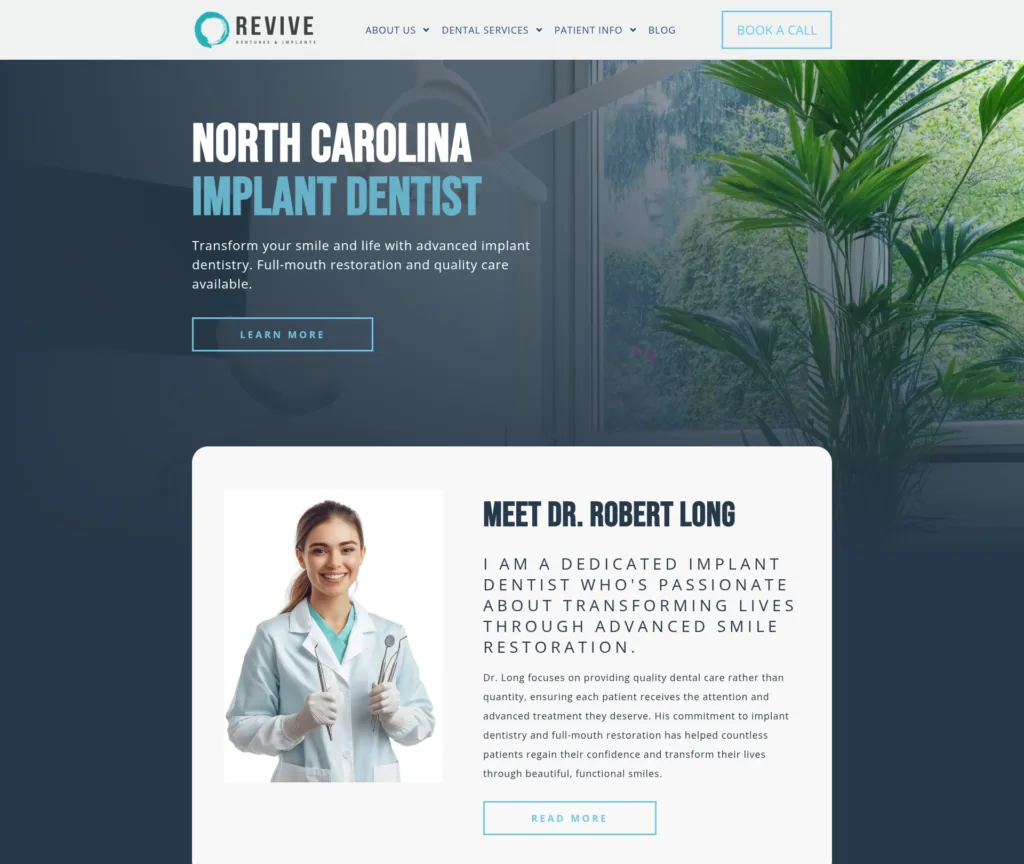 35-Page Dental Template Customisation — desktop view at 1920 px