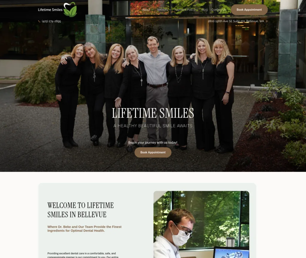 Dental Template Customisation — desktop view at 1920 px