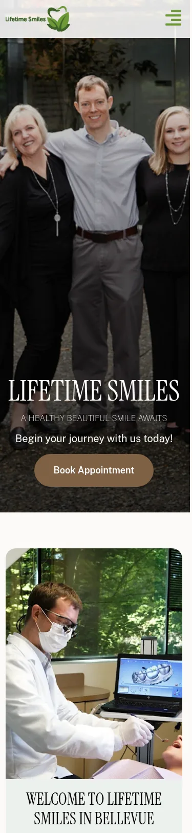Dental Template Customisation — mobile view at 375 px