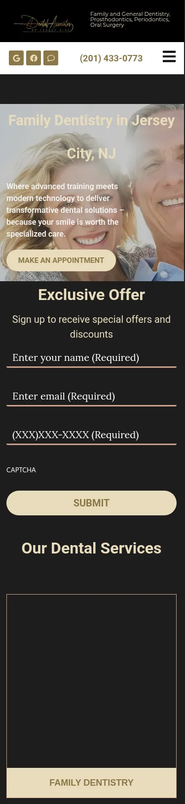 65-Page Multi-Specialty Dental Template Customisation — mobile view at 375 px