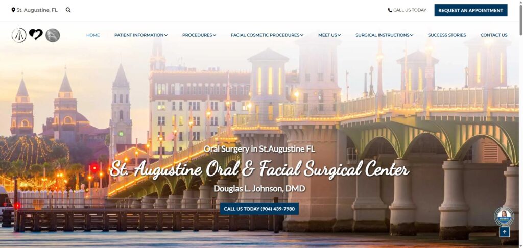 63-Page Oral Surgery WordPress Build — desktop view at 1920 px