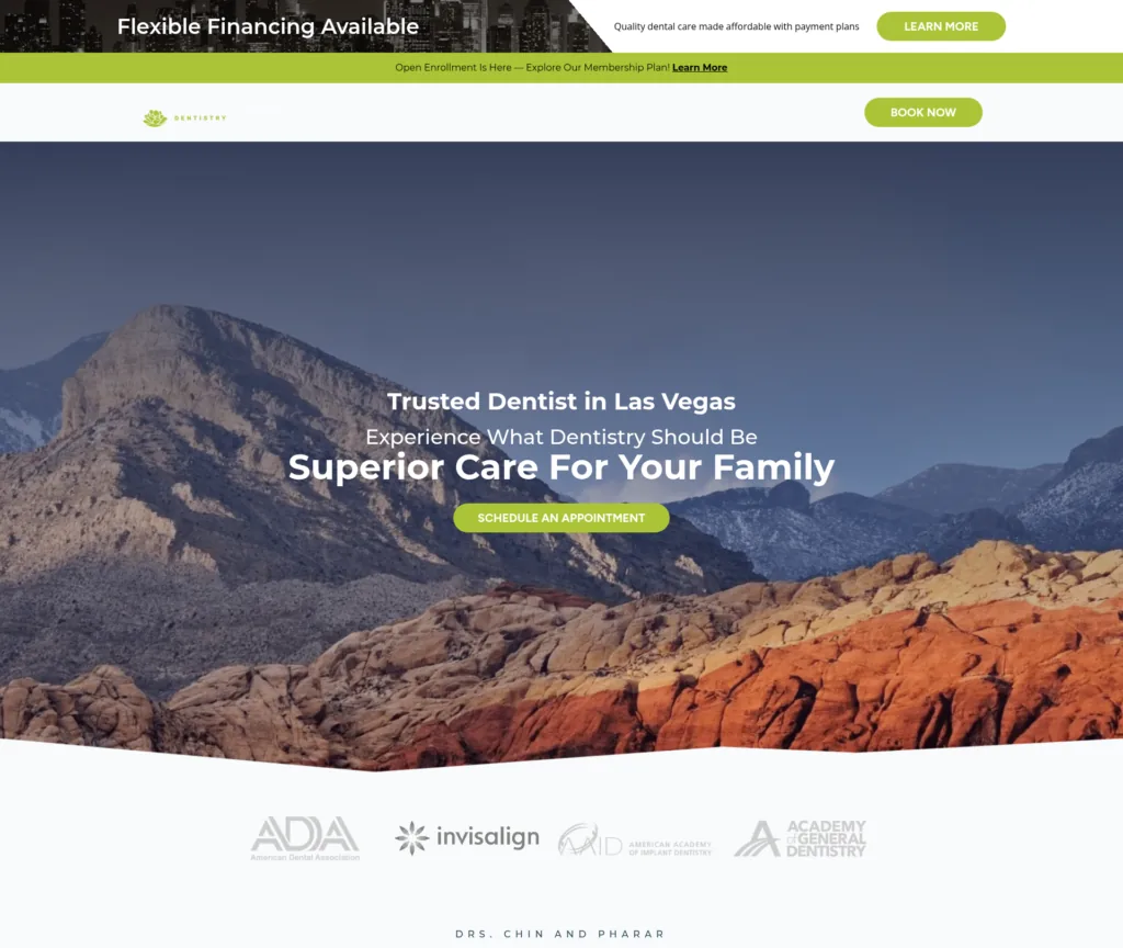 46-Page Dental Template + 145-Post Blog Migration — desktop view at 1920 px
