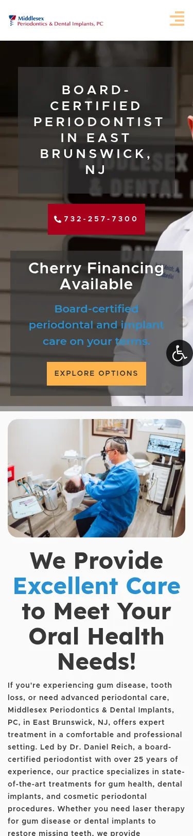 59-Page Periodontics Template Customisation — mobile view at 375 px
