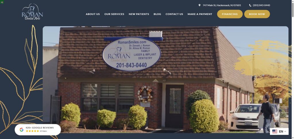 62-Page Dental WordPress Build — desktop view at 1920 px