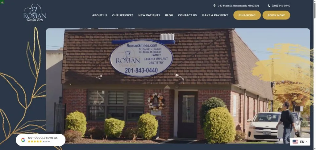 62-Page Dental WordPress Build — desktop view at 1920 px