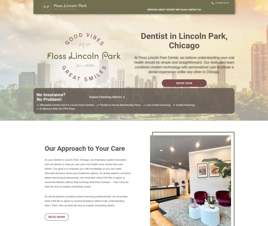 26-Page Dental Template Customisation — desktop view at 1920 px