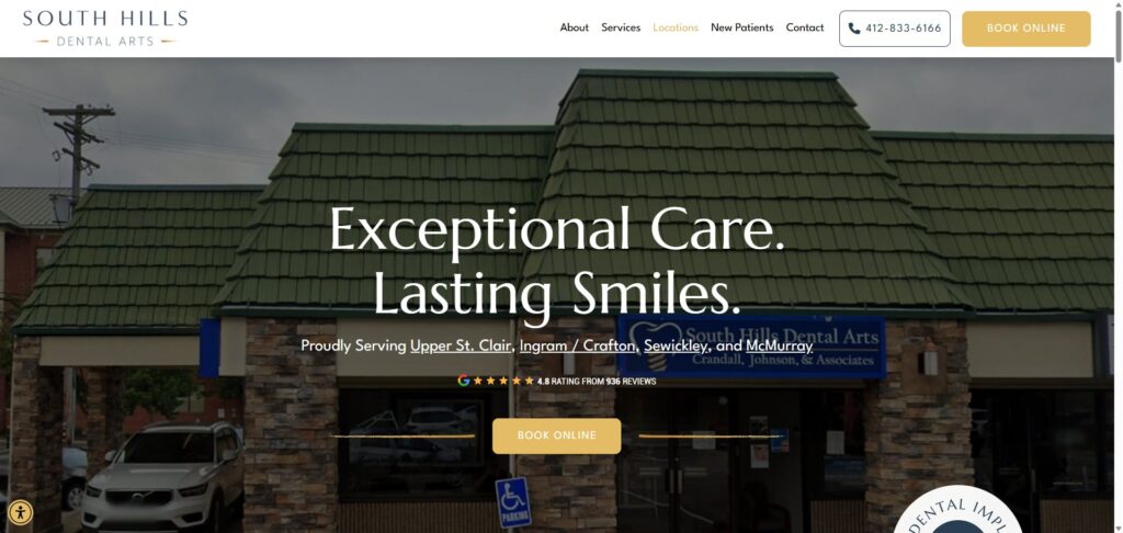 82-URL Dental WordPress Rebuild — desktop view at 1920 px