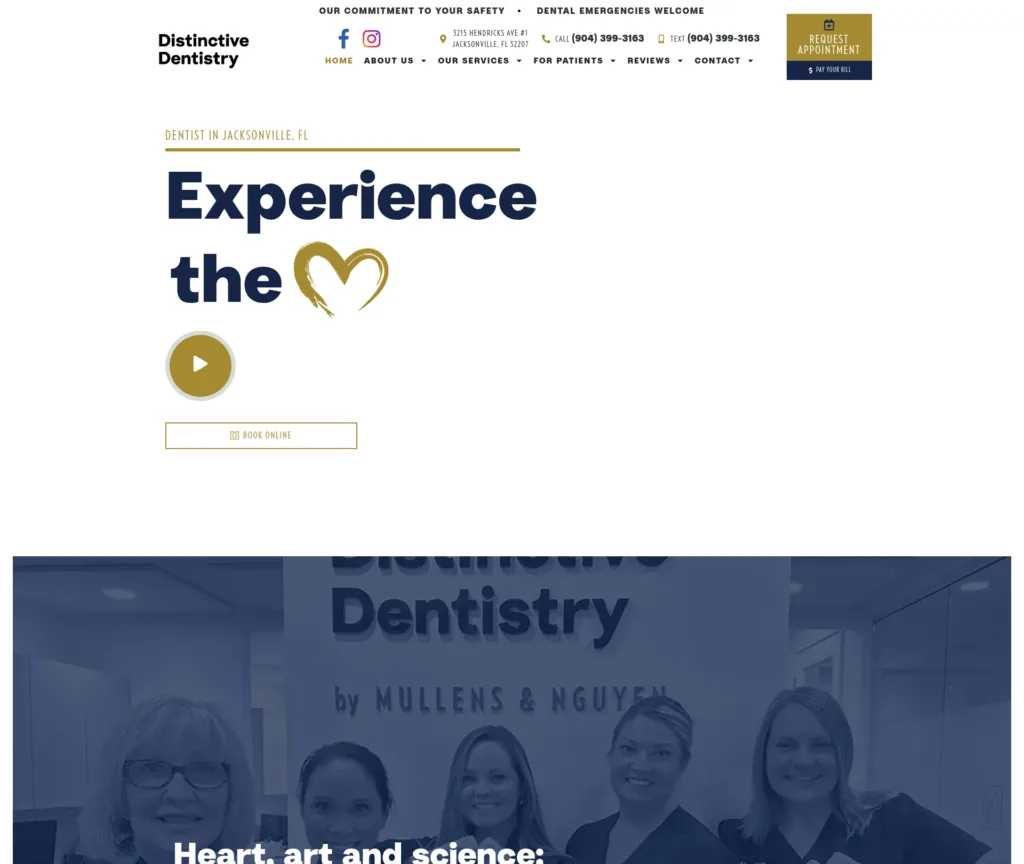80-URL Dental WordPress Rebuild — desktop view at 1920 px