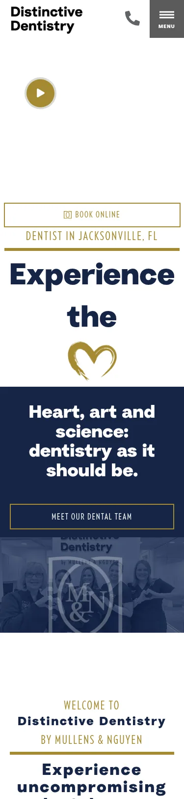 80-URL Dental WordPress Rebuild — mobile view at 375 px