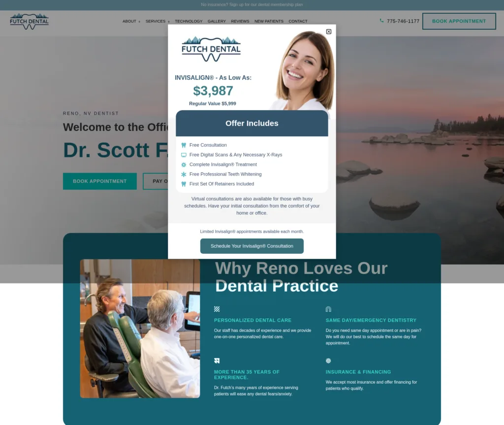 24-Page Dental Template — Blog URL Migration — desktop view at 1920 px