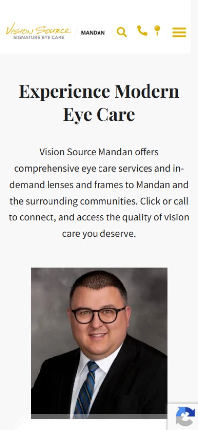 53-Page Eye Care Template Customisation — mobile view at 375 px