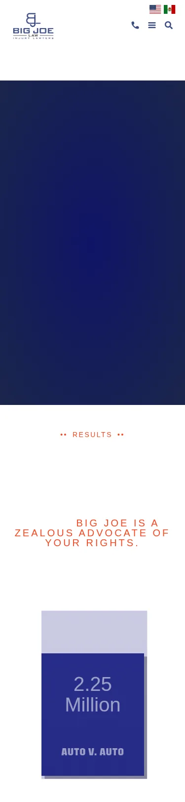 17-Page Personal-Injury Law Firm WordPress Build — mobile view at 375 px