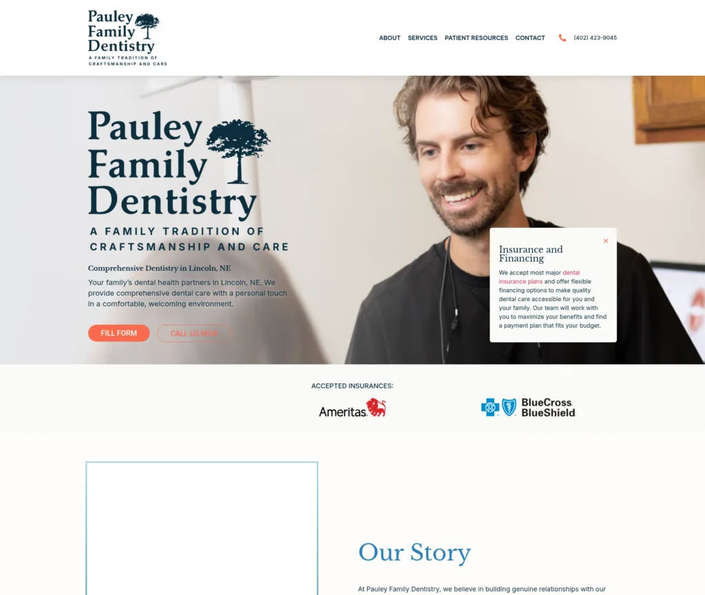 27-Page Dental Template Customisation — desktop view at 1920 px