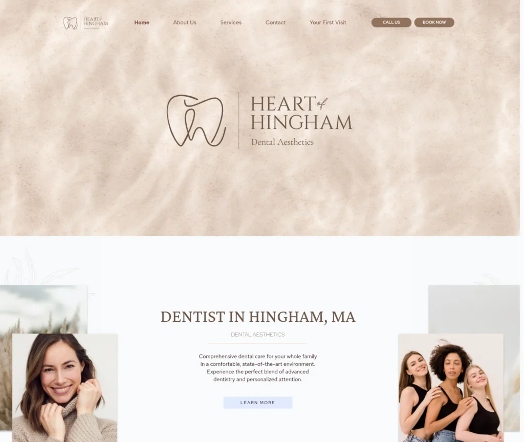22-Page Dental Template Customisation — desktop view at 1920 px