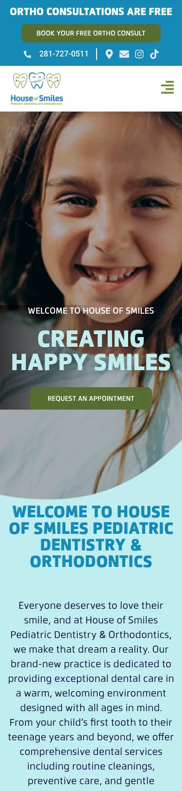 47-Page Pediatric Dental Template Customisation — mobile view at 375 px